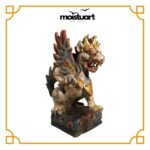 Balinese Lion Wooden Statue - Image 2