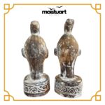 Tribal Bust Wood Sculptures - Image 2